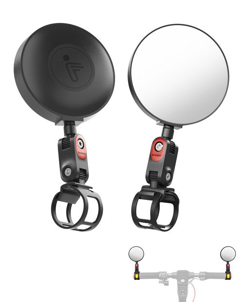 Scooter Rear-view Mirror Compatible with Ninebot by Segway All KickScooters MAX G30 G2 G3 ZT3 Pro GT3 F3 E3(Except Air T15), Adjustable Wide-Angle Vision Rearview Mirrors Original Accessories 2-Pack