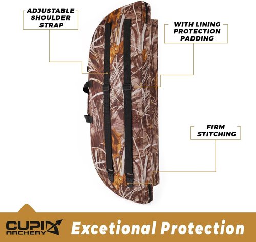 LWANO Compound Bow Case - Soft, Lightweight Bow Bag with Arrow Pocket & Backpack Straps