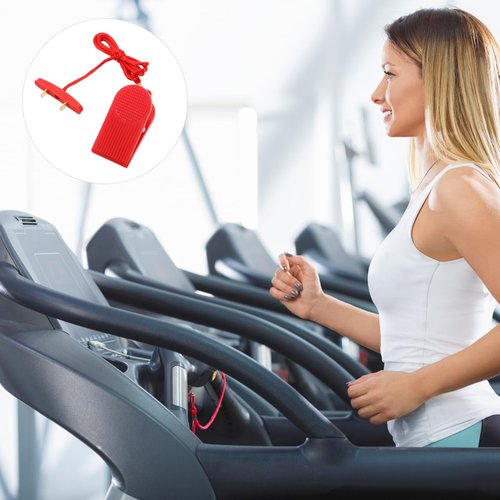 VANZACK 1pc Treadmill Emergency Stop Key Dual Insert Design Compatibility for Fitness Equipment Reliable Safety Mechanism for Running Machines Essential Treadmill Accessory