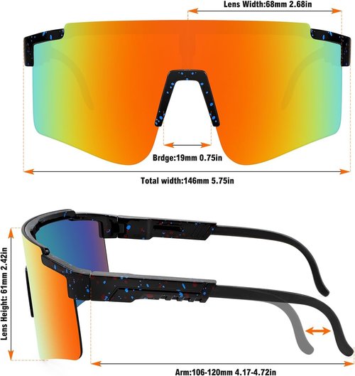 MALIDAK Sports Sunglasses - UV400 Protection for Men, Women & Youth | Ideal for Baseball & Cycling