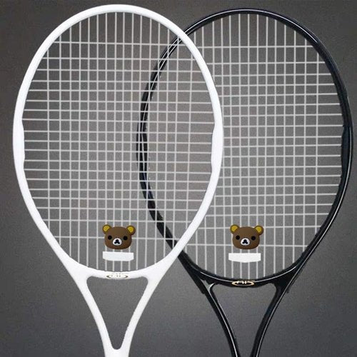 KOZUKI Tennis Shock Absorber Cute, Cute Tennis Racket Dampeners, Tennis Racket Shock Absorber Pink, Animal Tennis Dampeners Set 0f 2 for Adults for Kids (Bear)