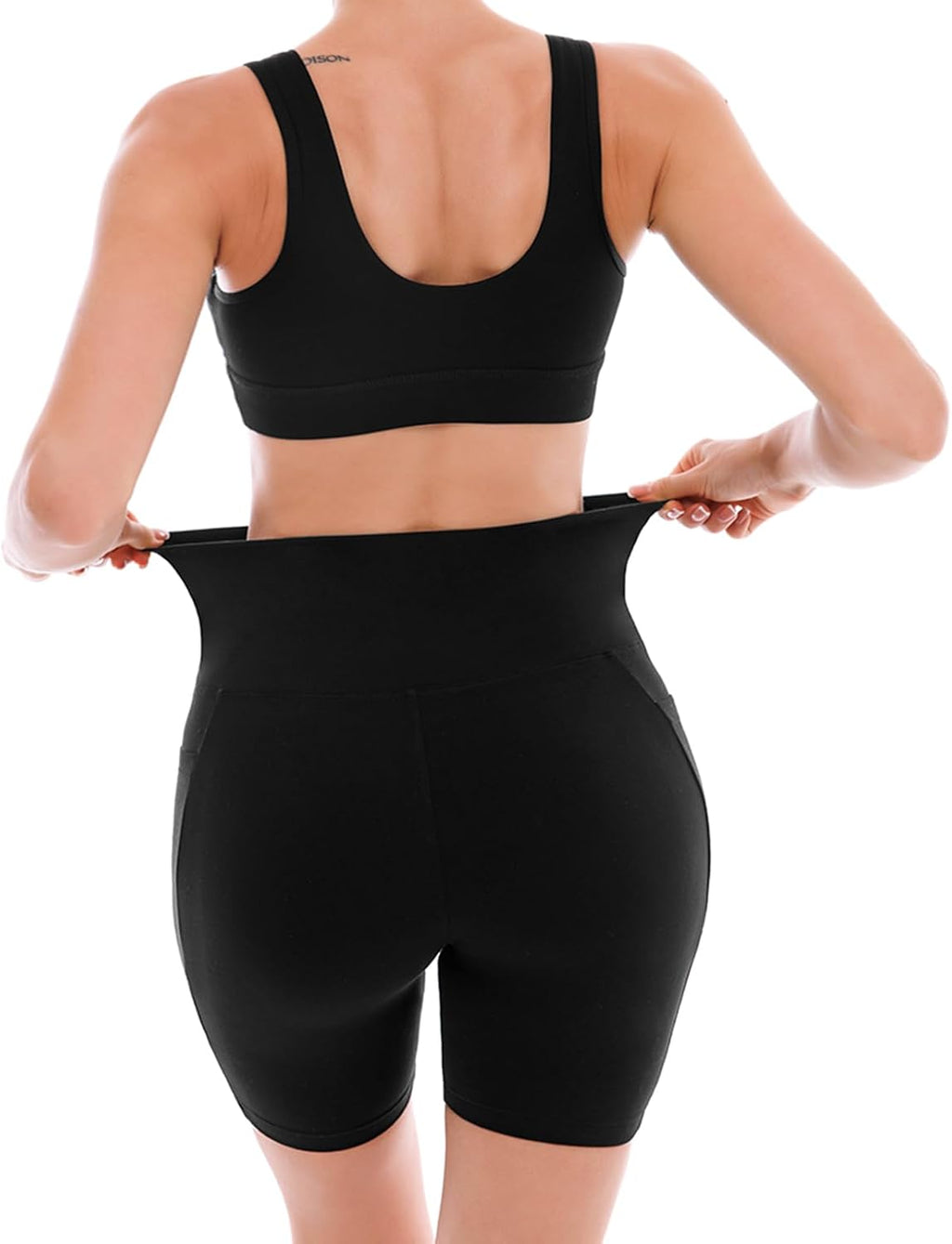 SINOPHANT Biker Shorts - High Waist, Buttery Soft Fabric with Pockets for Yoga & Gym | 2 Pack