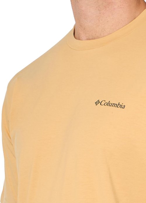 Columbia Men's Sun Trek Short Sleeve Tee - Lightweight Comfort in Light Camel | Size Small