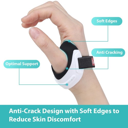 Gambo CMC Thumb Brace for Osteoarthritis, Anti-Crack Design for Joint Pain, Tendonitis, and Arthritis Relief - Lightweight Thumb Splint Stabilizer for Active (Small, Right Hand)