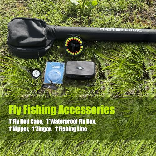 Master Logic 5/6WT Fly Fishing Combo Kit 9ft 4-Piece Graphite Rod & Reel