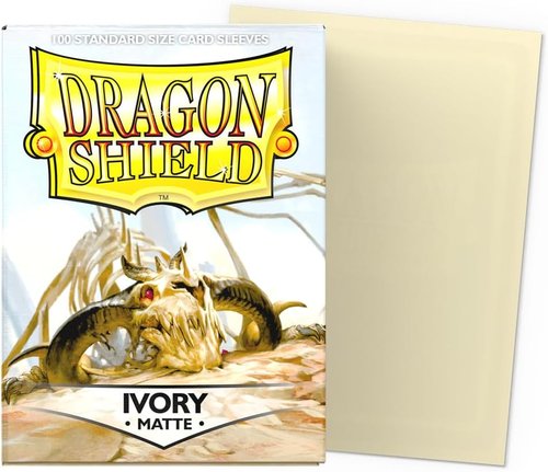 Dragon Shield | Matte Standard Size Card Sleeves | 100 Count - Smooth & Durable TCG Protection | Ivory