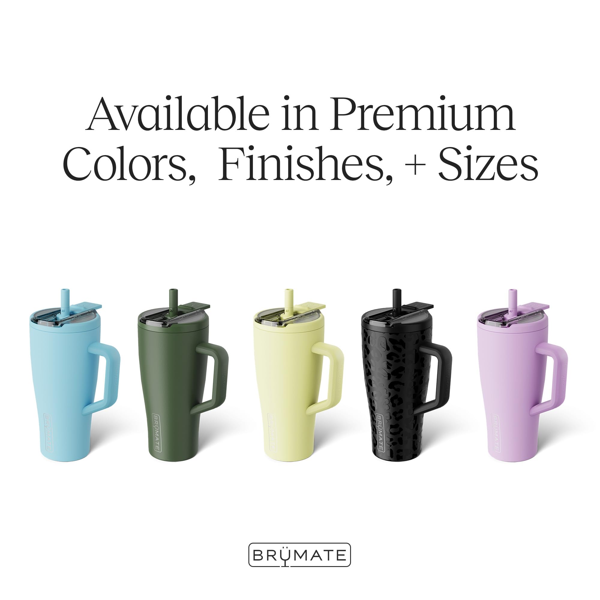 BrüMate Era Flip 30oz Tumbler with 100% Leakproof Covered Straw Lid | Hygienic Covered Straw | Insulated Stainless Steel Water Bottle with Handle | Cup Holder Friendly | BPA-Free (Glacier)