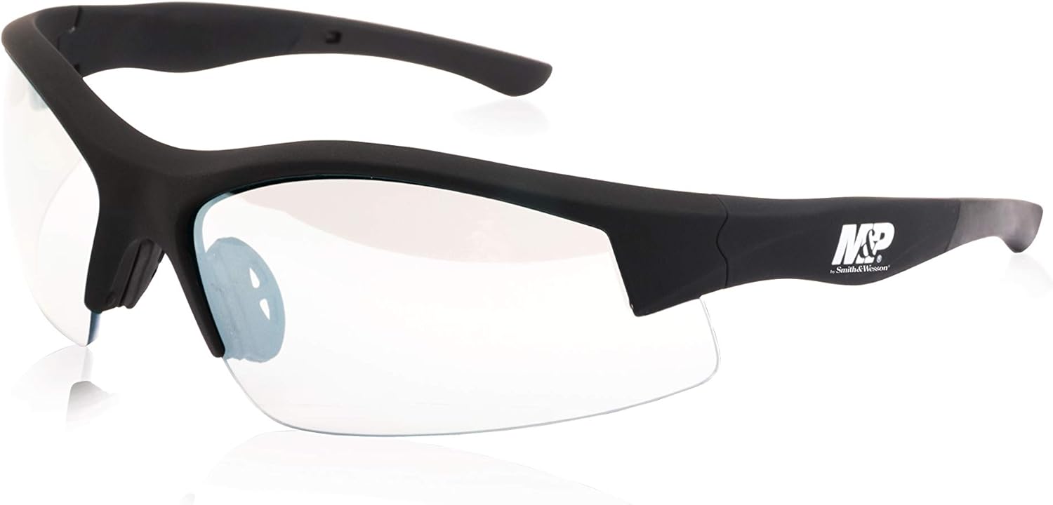 Smith & Wesson M&P Shooting Glasses - Impact Resistant, Anti-Fog, No-Slip Rubber | Versatile Use