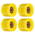 PATIKIL 60mm Longboard Wheels with Bearings ABEC-9, 4 Pack Street Wheels for Skateboards Cruiser Wheel Replacement 80A, Red Yellow