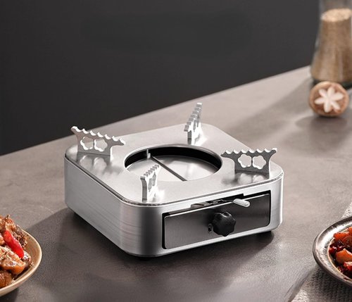 Alcohol Stove,Backpacking Stove,Portable Alcohol Stove Camping,Stainless Steel Silver One Piece Design Drawer Structure Spirit Burner For Home Outdoor Hiking