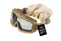 Lancer Tactical AERO Airsoft Tactical Safety Goggles -3mm Dual Pane Lens, Anti-Fog Glasses for Hunting and Cycling-One Len (TAN)