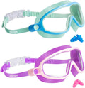 Skiennix Kids Swimming Goggles - Anti-Fog, UV Protection, Watertight Design | 2-Pack for Ages 3-15