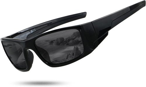 LYZOIT Polarized Sports Sunglasses - Unbreakable Wrap-Around Frame for Driving, Fishing, Cycling, Running