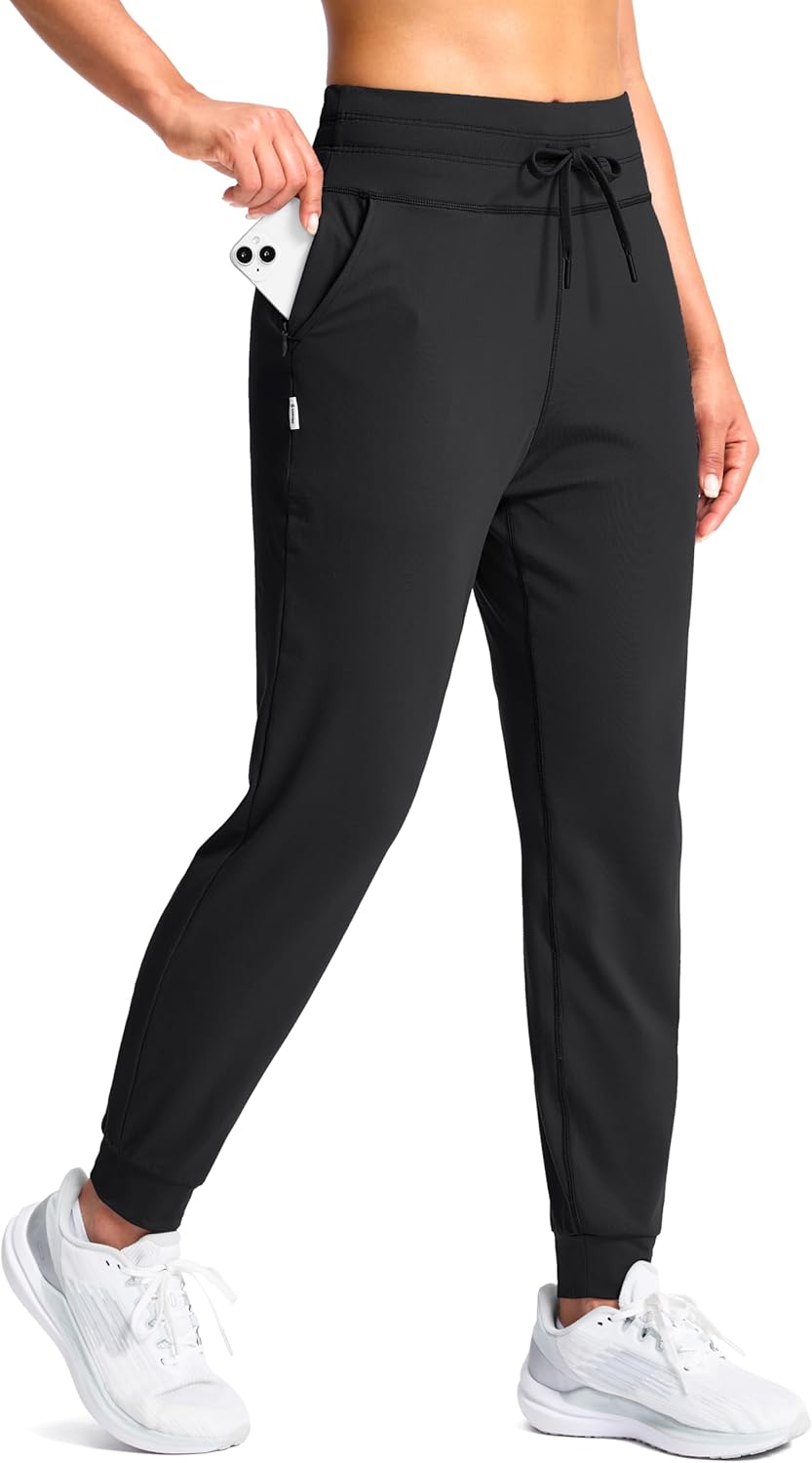SANTINY Women's High Waisted Joggers - Soft Stretch Sweatpants with Pockets for Athletic Workouts