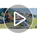 Blue 1 Pack Adjustable Camping Rocking Chair with Padded High Back & Anti-Tip Support