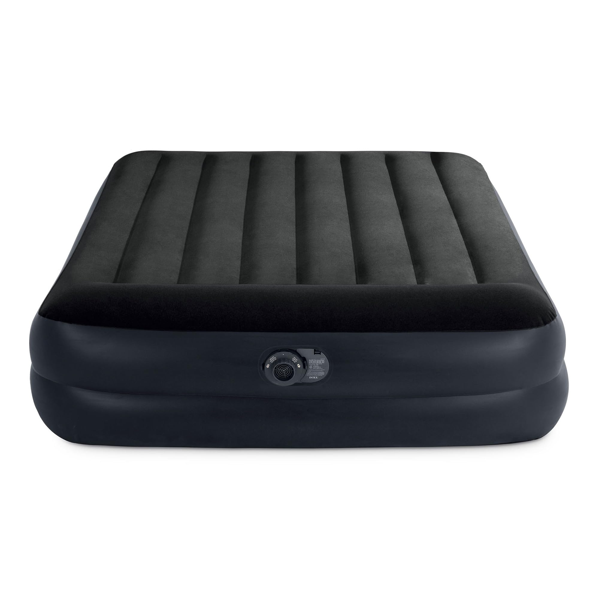 Intex Air Mattress, 64123ED Dura-Beam Plus Pillow Rest Fiber-Tech – Queen Size – Built-in Electric Pump – 16.5in Bed Height – 600lb Weight Capacity