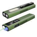 Acoszero EDC Flashlight 4 in 1 Pocket Magnetic Slim Flat Flashlight High Lumens Work Light with Green Beam & UV Light & Warning Light Combo EDC Rechargeable LT-010 (Green)