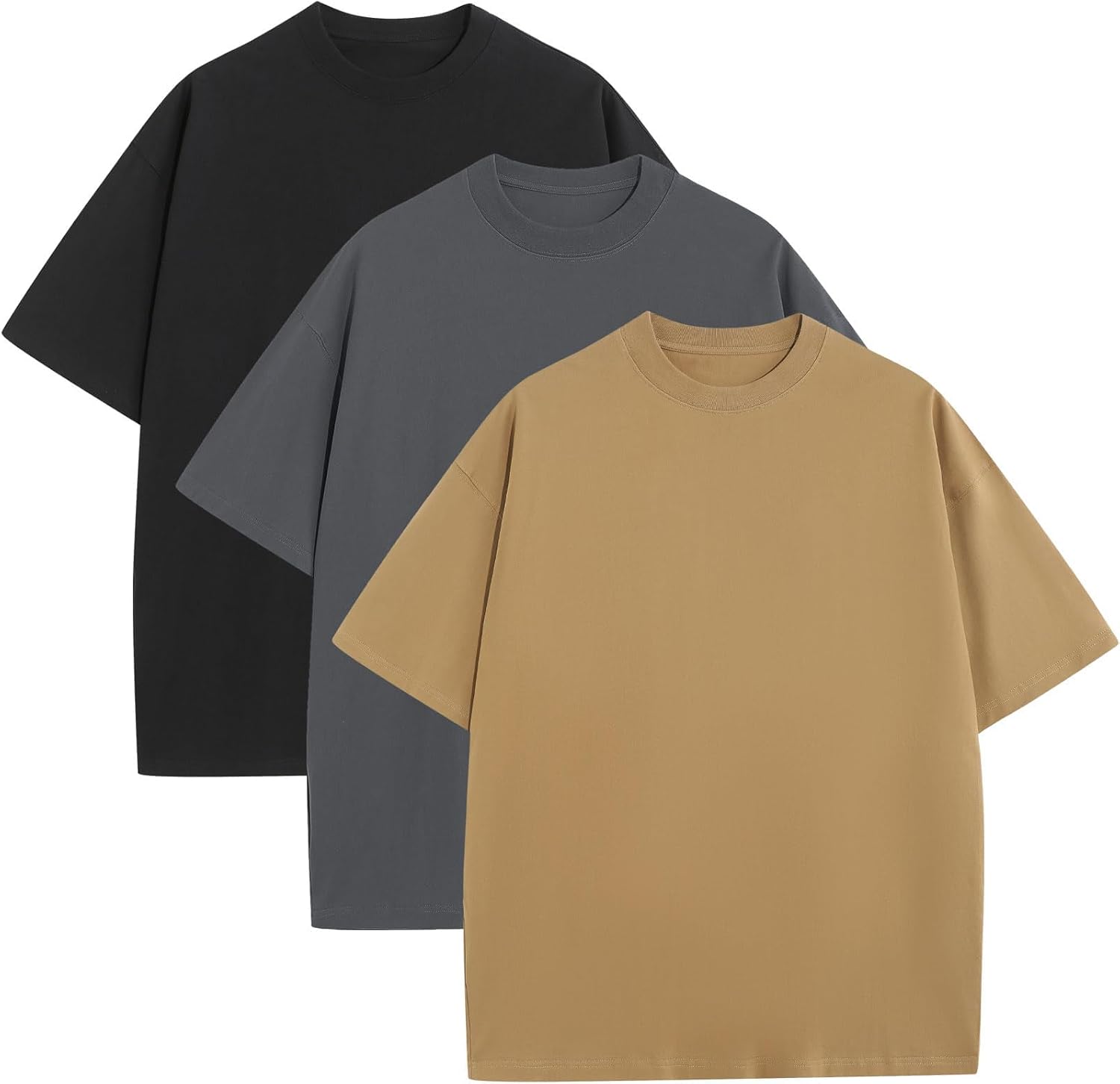 Skiennix Men's Oversized T-Shirt - Fashionable Loose Fit Crewneck for Gym & Streetwear | Heavyweight Short Sleeve