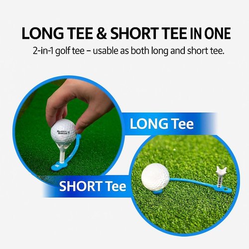 BUDDYBIRDIE T Saver Golf Accessories – Enhance Accuracy, Save Time & Prevent Lost Tees – Durable & Portable Solutions (T Saver with 3 Tees)