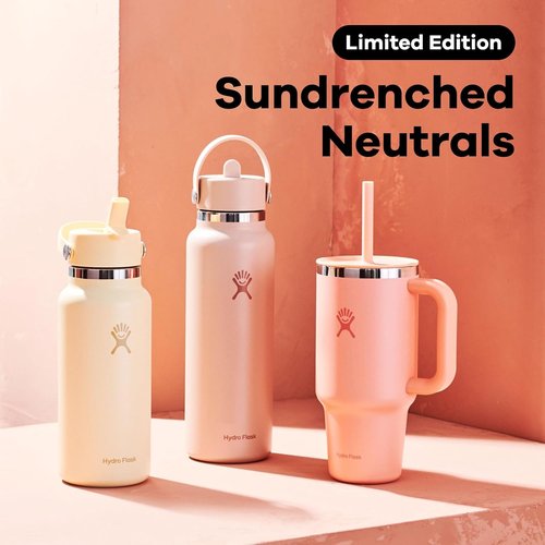 Hydro Flask Travel Tumbler - Insulated Stainless Steel with Handle & Straw | 40 Oz Seacliff
