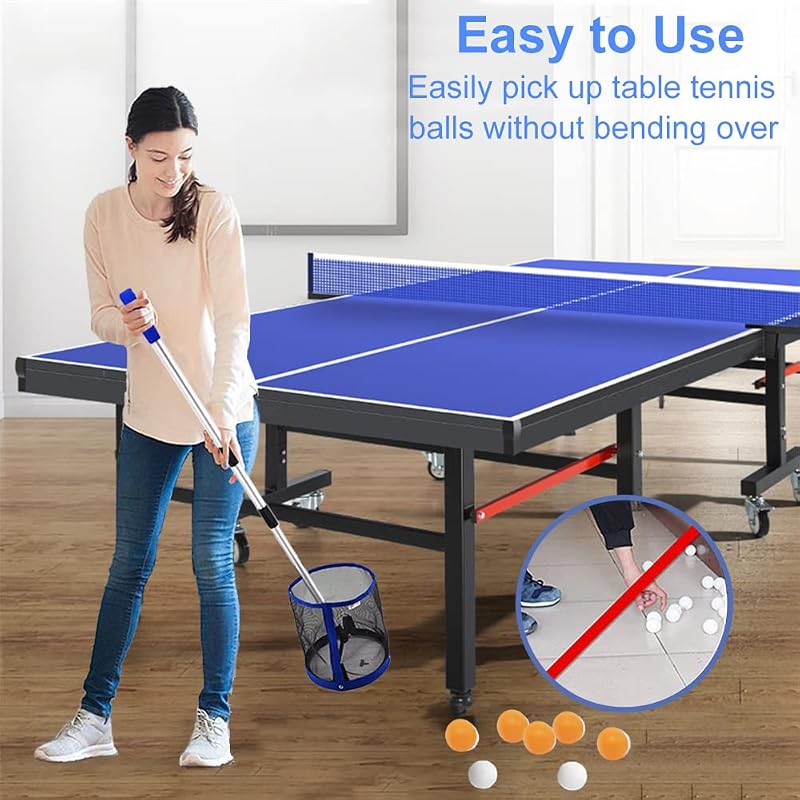 TNZMART Adjustable Ping Pong Ball Picker Type 2 – Portable Table Tennis Ball Collector