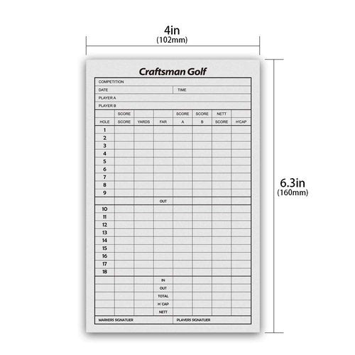 Craftsman Golf US Clover Scorecard Holder + 10pcs Golf Scorecard Sheet