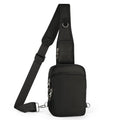 BROADREAM Sling Bag,Anti-Theft Tech Sling Backpack with Zipper Lock,RFID Blocking for Travel Work Sport(Black)
