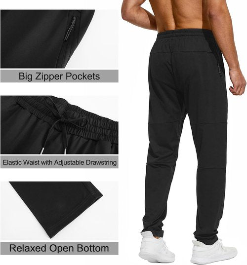 HODOSPORTS Extra Tall Men's Sweatpants - Zipper Pocket Joggers for Workout | Available in 32"-40" Inseam