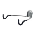 Stalwart Bike Wall Mount - EVA Foam Padded Bicycle Hooks with 50lb Capacity - Flip-Up Garage Bicycle Rack for Mountain, Road, and Kids Bikes by Rad Sportz, Silver, Black