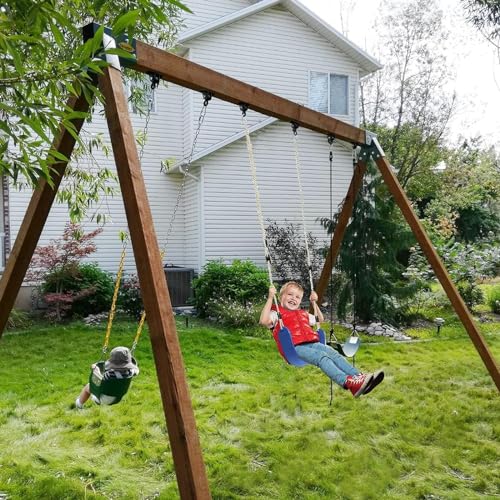 BETOOLL Heavy Duty Swing Hangers Set of 8 Black - Playground, Porch, Yoga, Indoor Outdoor