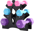 AUXSOUL Dumbbell Rack Stand - 3 Tier Weight Tower for Home Gym Organization | Holds 3/5/8 LB