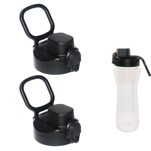 Lid for Cirkul Water Bottle - Auto Flip Lid for Hydro Flask Wide Mouth 12-64oz, Replacement Compatible with Cirkul, Hydroflask, Simple Modern, Iron Flask & Others, Nozzle with Button Lock (2)