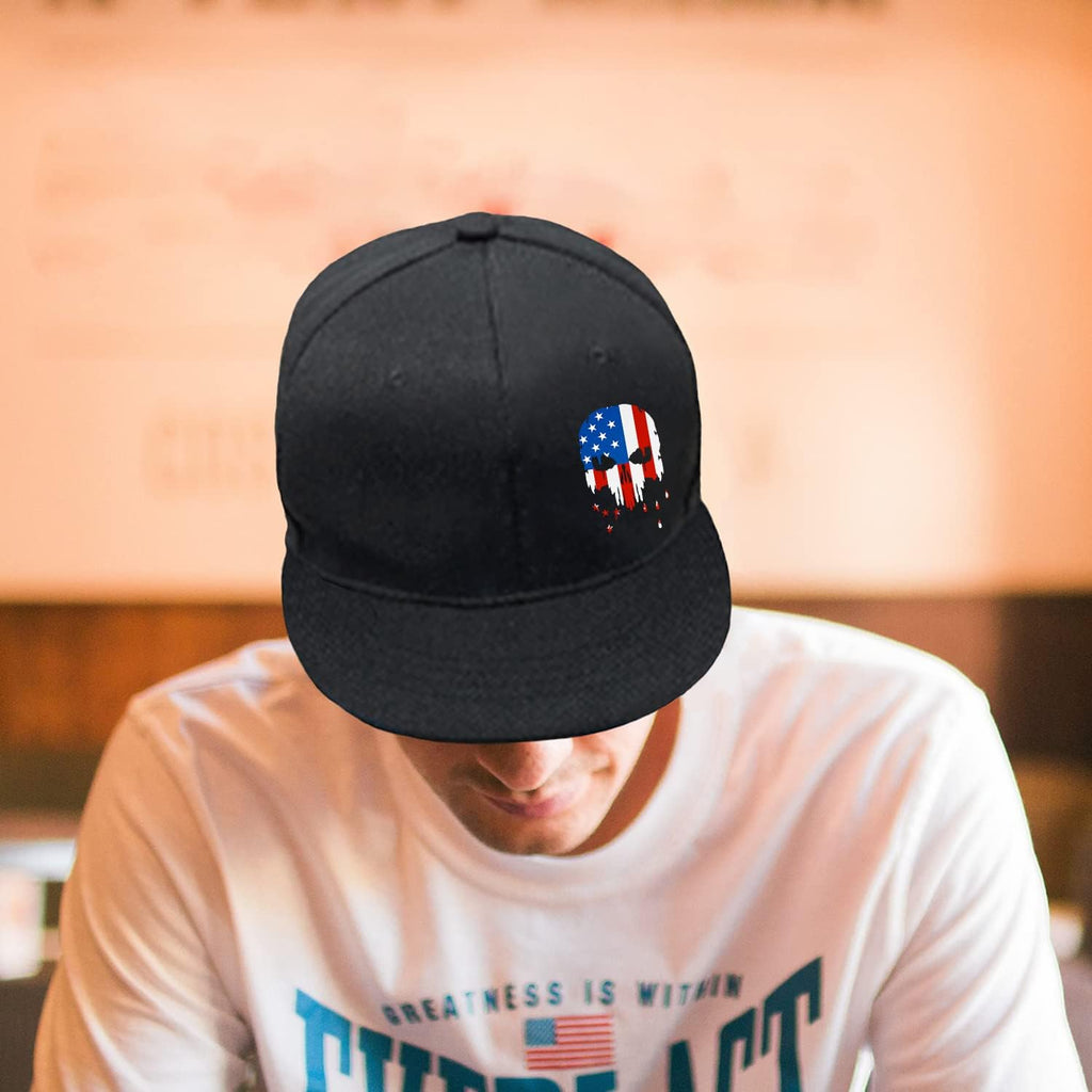 Snapback Hat - Black Baseball Cap for Men & Boys | Stylish Flat Bill Trucker Cap Gift for Teens