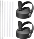 2 Pack Straw lid for Hydroflask Wide Mouth Water bottle,Flex Straw Lid compatible with Hydro Flask 12 16 18 20 32 40 64 oz,Sports Straw Cap Flip Top Lid Water Bottle Lid Accessories