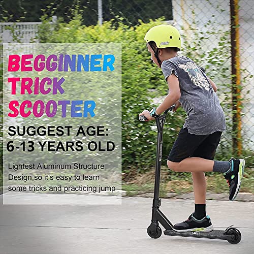 VOKUL Gold Pro Kids Scooter for Boys & Girls - Freestyle Stunt & Tricks, Lightweight Entry-Level Skateboard, Age 7-14