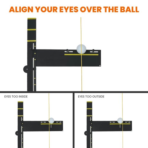 Dial In Golf Putting Alignment System – Master Alignment, Start Line & Impact | Eye, Stance & Putter Face Calibration | Compact Golf Aid w/High-Vis Sight Line String