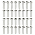 ECSiNG 100Pcs Bicycle Spoke Nipples Fit for 14G / 2mm Dia Spoke Mountain Road Bike Silver Steel 16mm Long Cycling Replacement Accessories