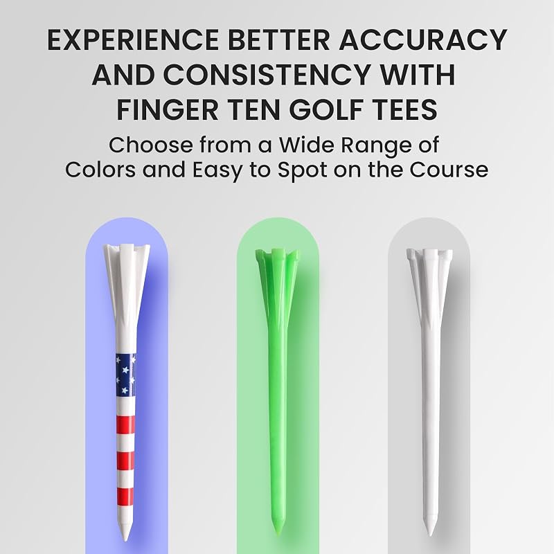Unbreakable Plastic Golf Tees 3.25 Inch White 500 Count
