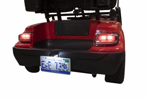 NIVEL Universal Golf Cart Rear License Plate Holder with 12V LED Light | Compatible with EZGO, Club Car, Yamaha Golf Cart Models