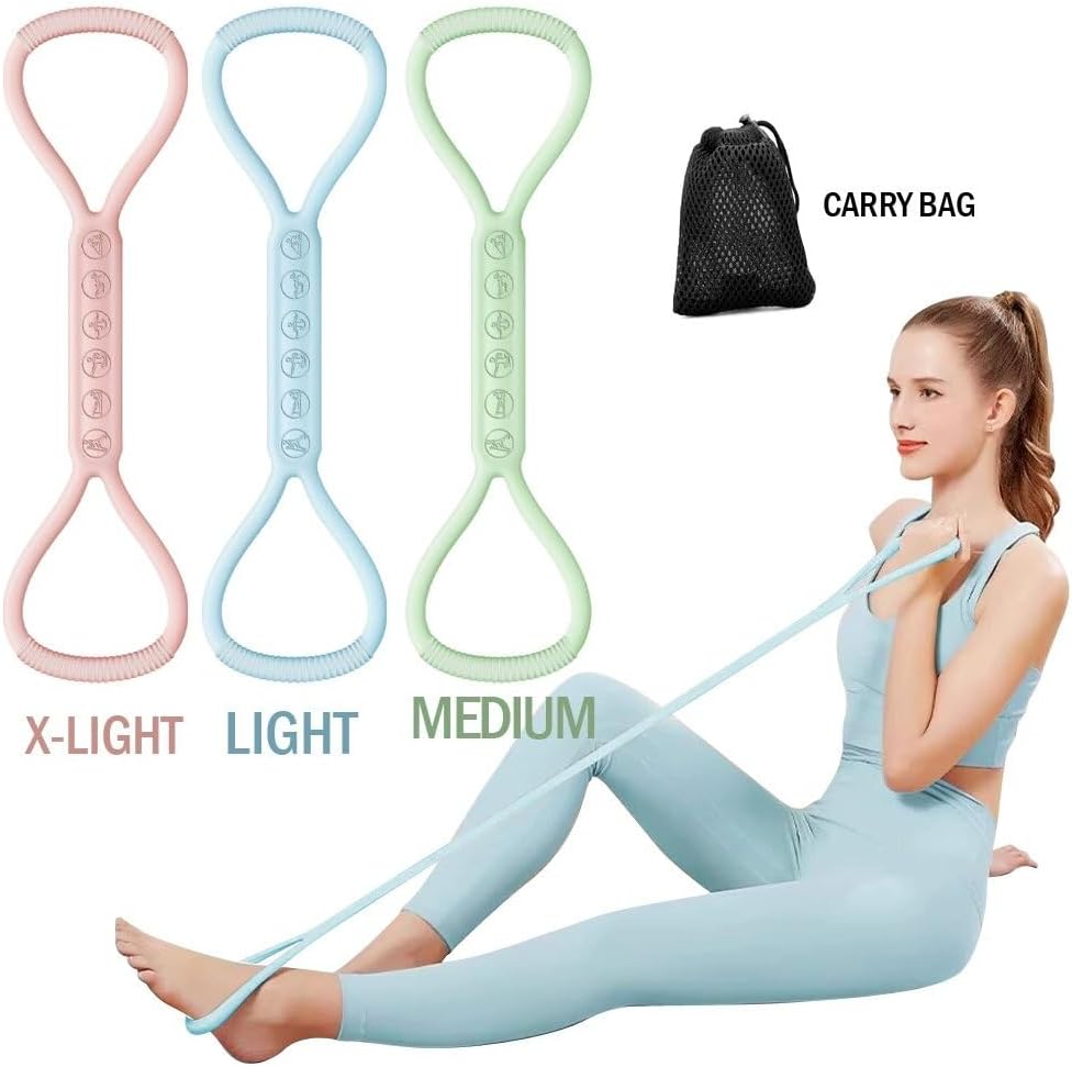 Skiennix Figure 8 Resistance Band - Upgraded for Physical Therapy | 3 Resistance Levels for All Ages