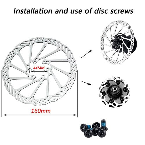Bicycle Disc Brake Kit,Mechanical Disc Brake Kit,Including Front and Rear Mechanical Disc Brake Calipers with 160mm Rotor for Mountain Bikes,Folding Bikes,Road Bikes