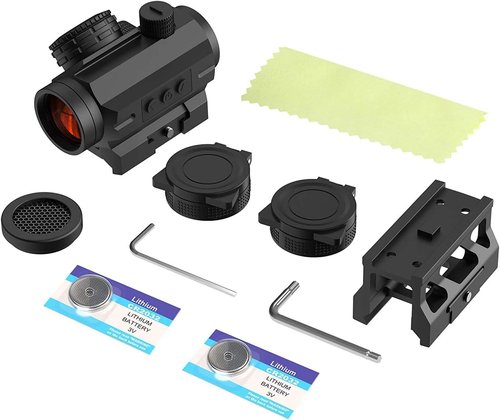 Feyachi V30 Red Dot Sight - Compact 1x20mm Scope with Auto On/Off & Co-Witness Mount | Flip Up Lens Cover