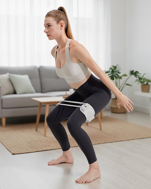 YOTTOY Adjustable Resistance Band Set,20–60 lbs with 6 Latex Bands,Exercise Bands for Home Gym, Workout Bands for Legs & Glutes, Elastic Bands for Exercise, Stretch Bands for Fitness Training (Grey)