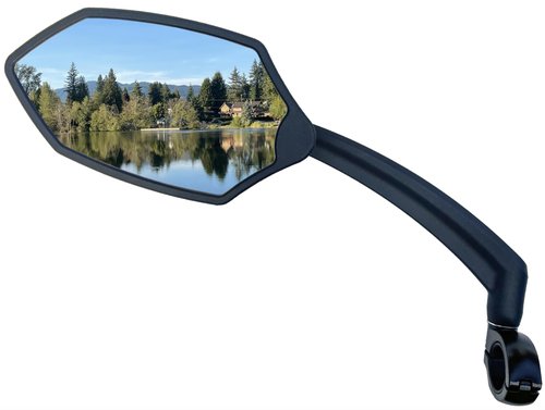 Hafny New Handlebar Bike Mirror, HD Glass Lens, Adjustable & Rotatable Safe Rearview Bicycle Mirror, Blast-Resistant, HF-M6002-FR053 (Anti-glare Blue Left Side)
