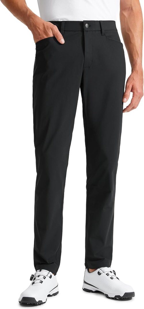 CRZ YOGA Golf Pants for Men - All Day Comfy 5-Pocket Design | Quick Dry Lightweight Stretch Trousers (28"/30"/32"/34")