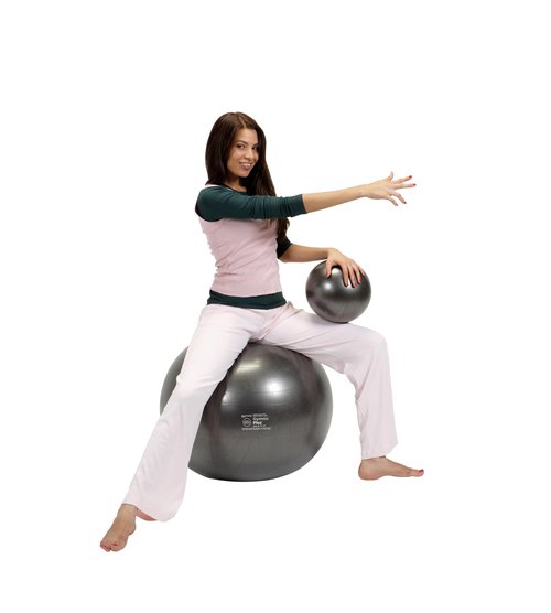 GYMNIC Plus Burst-Resistant Exercise Ball, Black (65 cm)