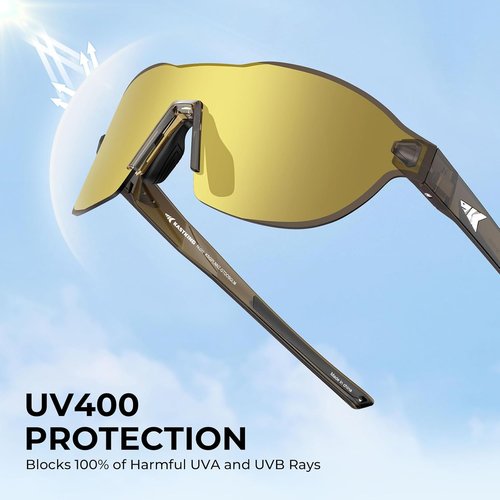 KastKing Nizini Polarized Fishing Sunglasses - PuriVex Lens Coating, Rimless Wrap Design, Unisex