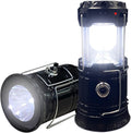 XTAUTO Collapsible Camping Lantern - Solar USB Rechargeable, Waterproof LED Light | 2-Pack for Emergencies & Hiking