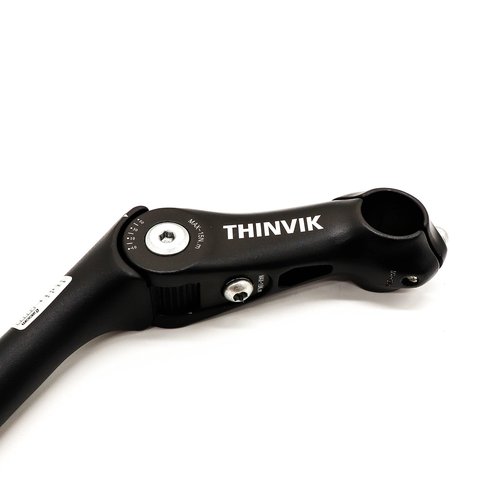 Thinvik Bike Quill Stem, 25.4mm Quill Shaft Diameter, Angle Adjustable -10° to 50° Aluminium Black