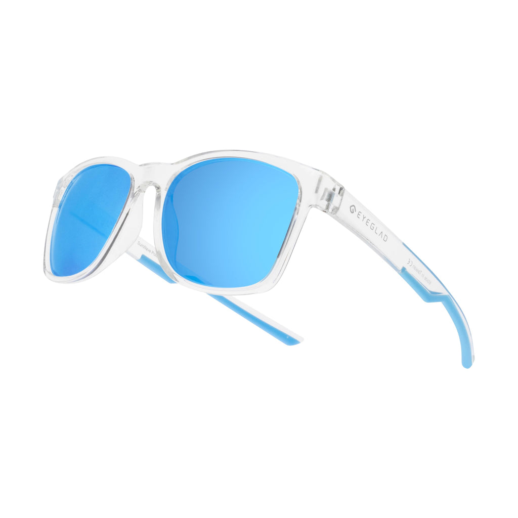 EYEGLAD SUNWAVE Ultra-lightweight Design Lifestyle Sunglasses Outdoor Fishing Polarized UV400 Men Women Running Sports (Wave Blue)